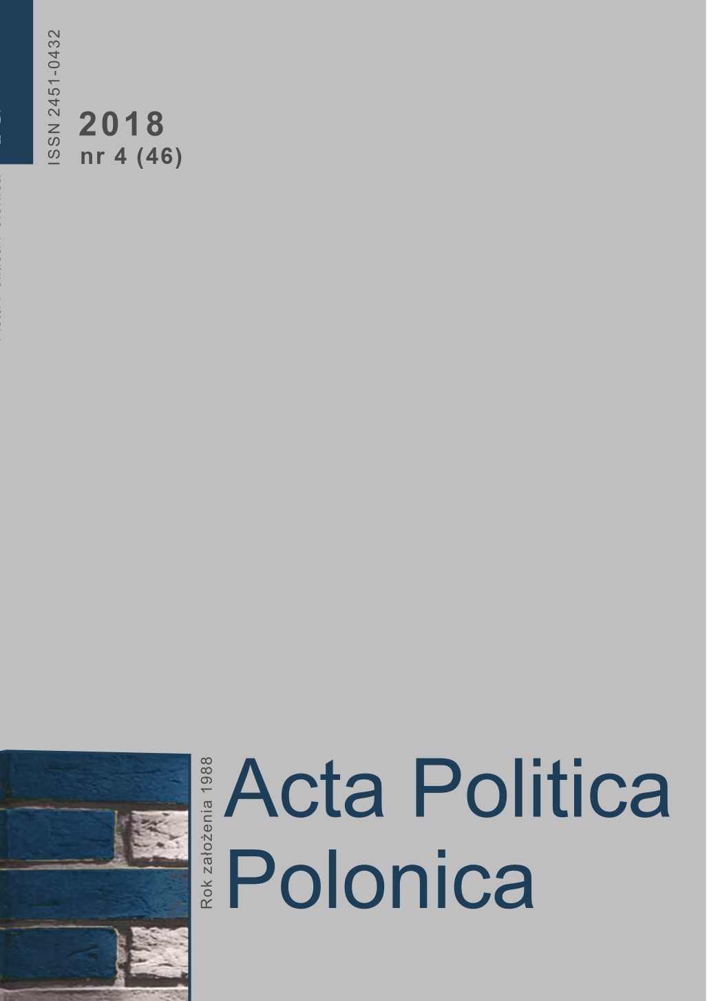 Political Boycott – Theoretical Characteristic by the Example of Activity of Parliamentary Opposition During Crisis in the Sejm (16.12.2016–12.01.2017) Cover Image
