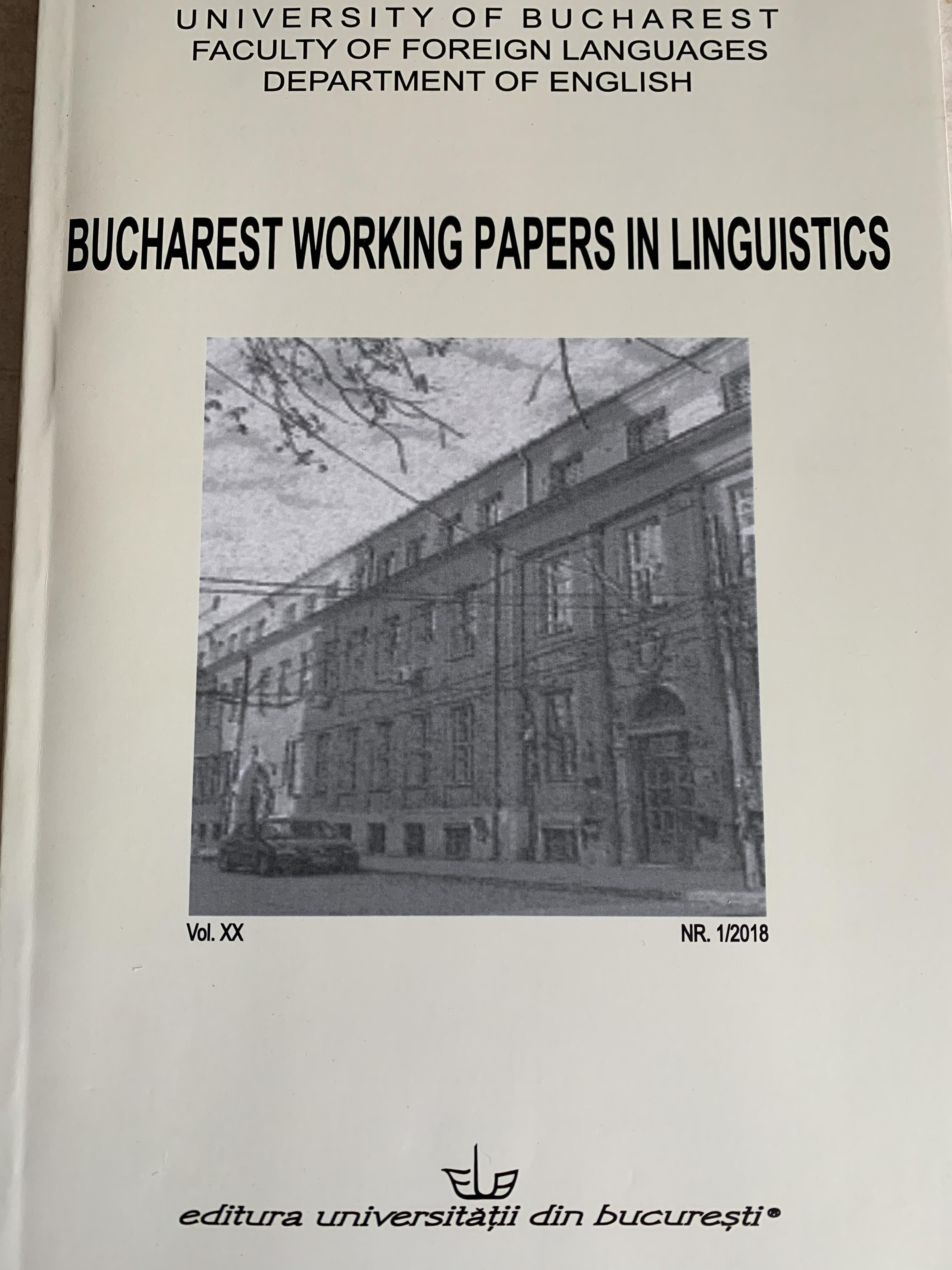 INTRODUCTION TO THE SPECIAL ISSUE:

SOME NOTES ON THE STUDY OF EARLY SUBJECTS IN CHILD ROMANIAN Cover Image