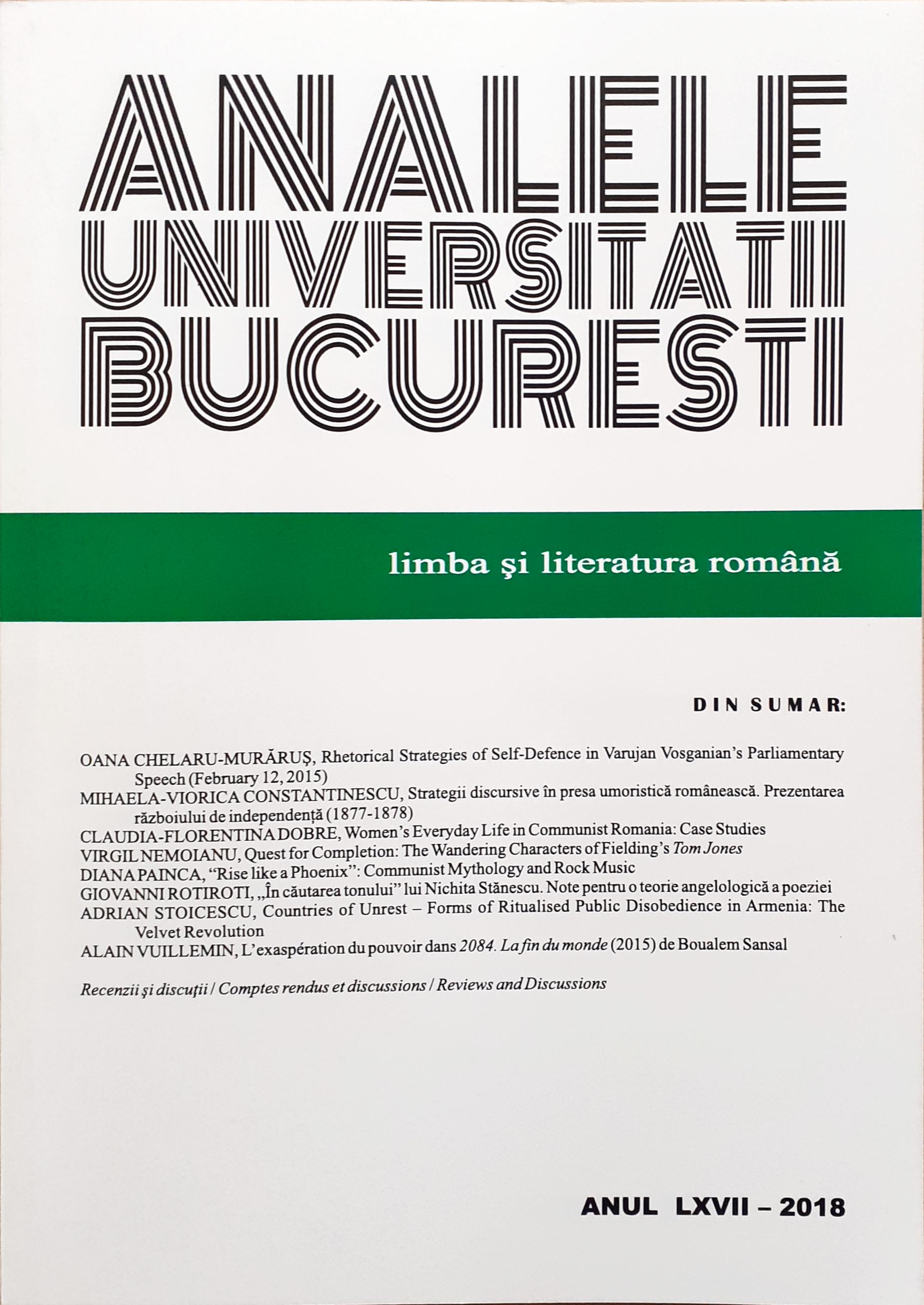 Discursive Strategies in the Romanian Humoristic Press. Presenting the Independence War (1877-1878) Cover Image