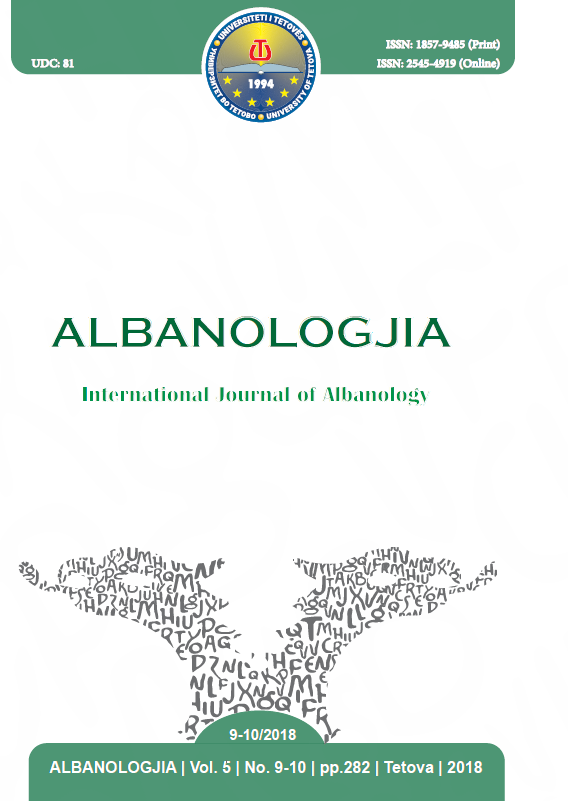 RAJKO NAHTIGAL'S CONTRIBUTION TO THE ALBANIAN LANGUAGE Cover Image