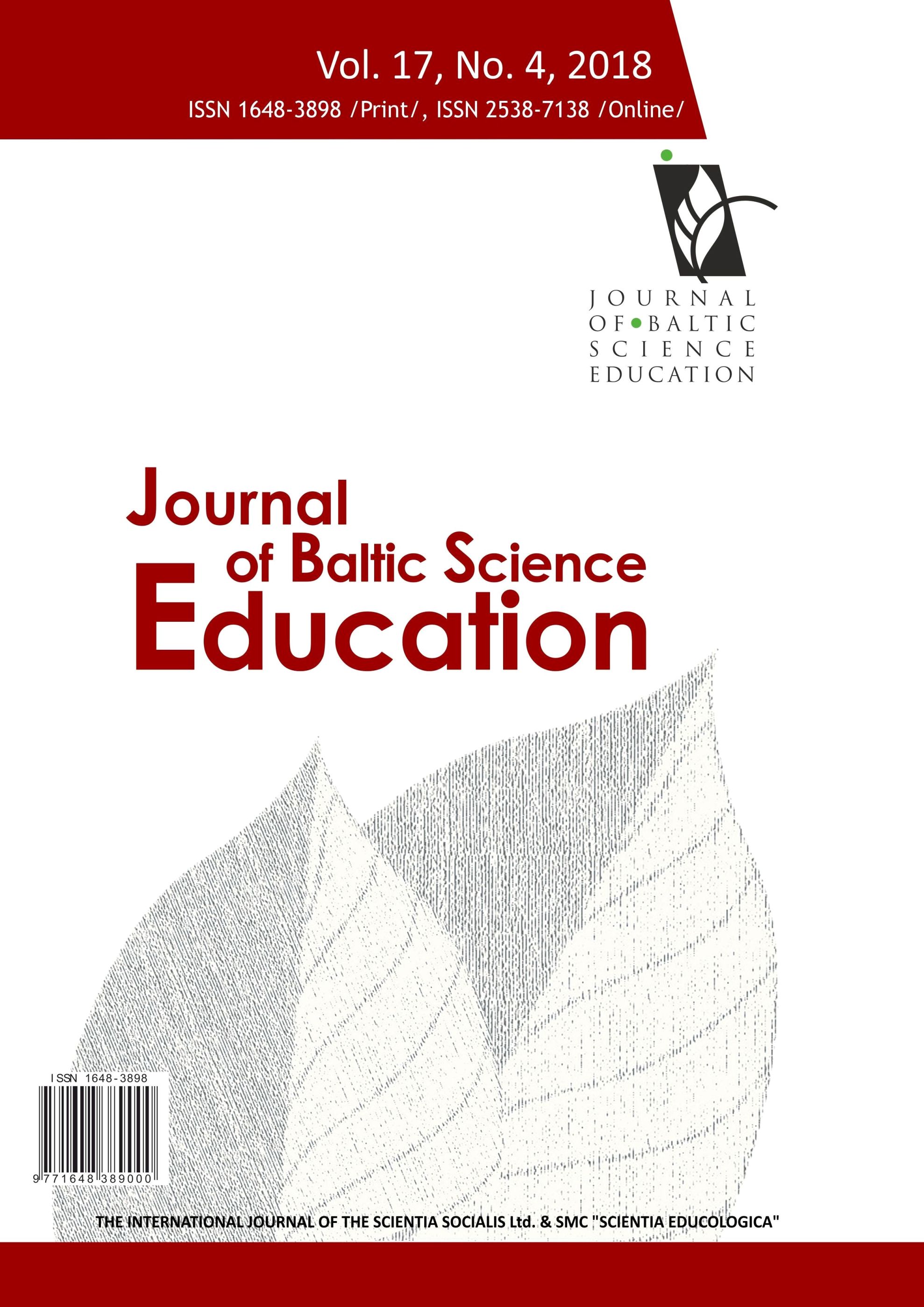 A LONGITUDINAL TRAJECTORY OF SCIENCE LEARNING MOTIVATION IN KOREAN HIGH SCHOOL STUDENTS Cover Image