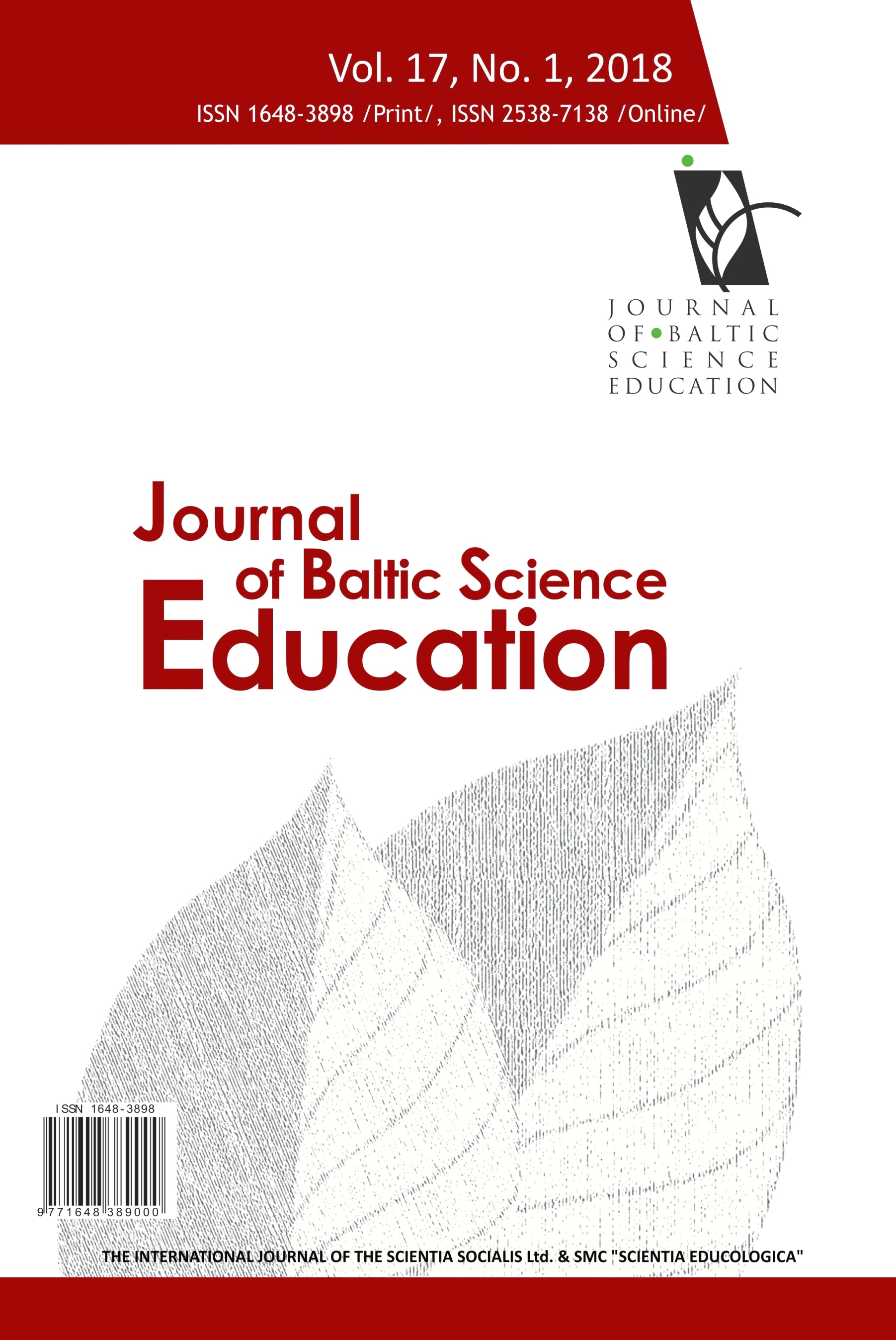 WRITING VERSUS TYPING DURING SCIENCE TEACHING: CASE STUDY IN SLOVENIA Cover Image