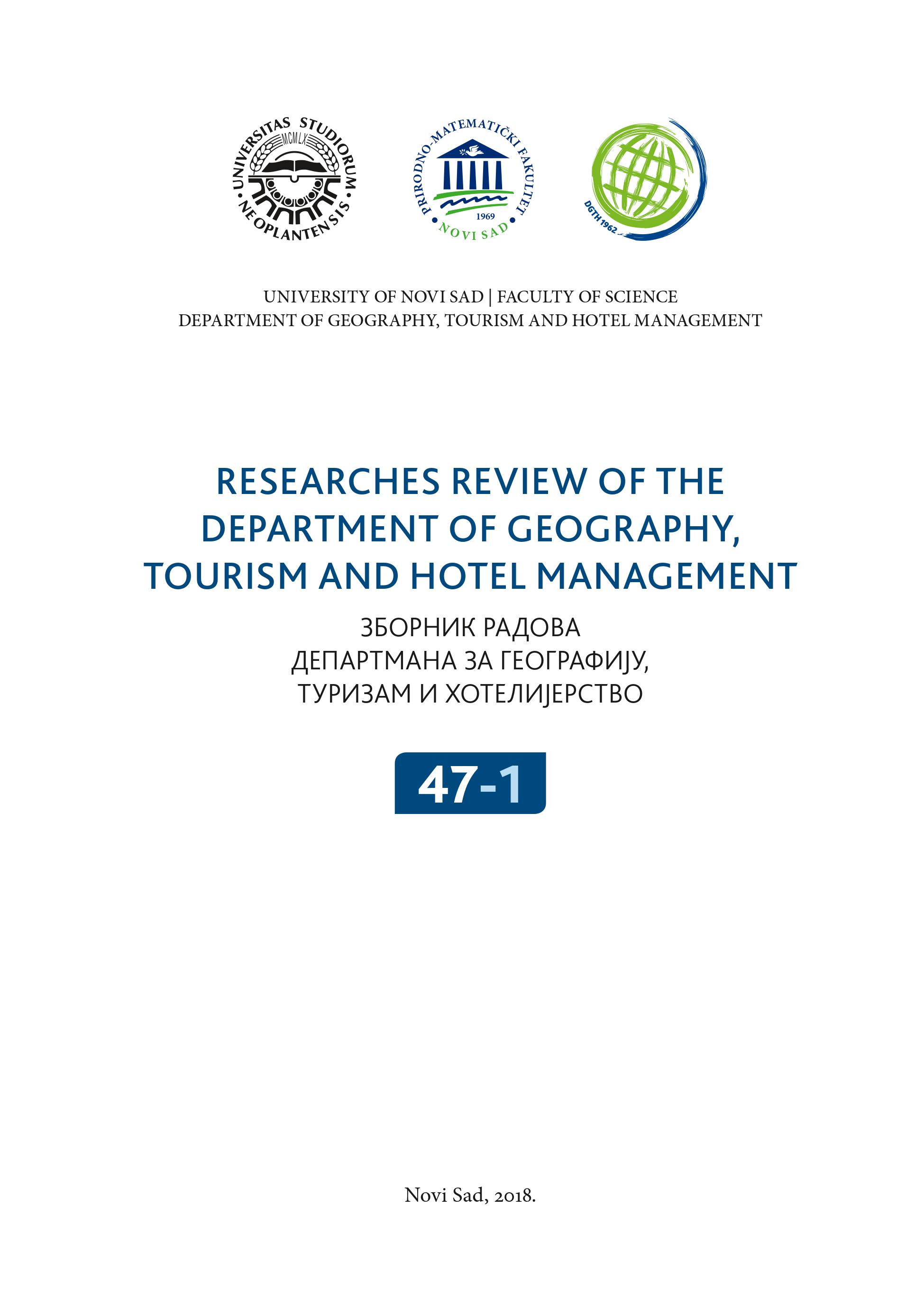 APPLICATION OF GIS IN ASSESSING NATURAL
CONDITIONS FOR THE DEVELOPMENT OF
RASPBERRY GROWING AT THE TERRITORY OF
THE MUNICIPALITY OF ŠTRPCE Cover Image