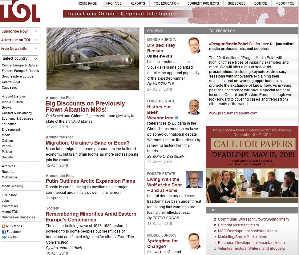 Transitions Online_Around the Bloc-Ukrainian Presidential Hopefuls to Meet in Stadium Debate Cover Image