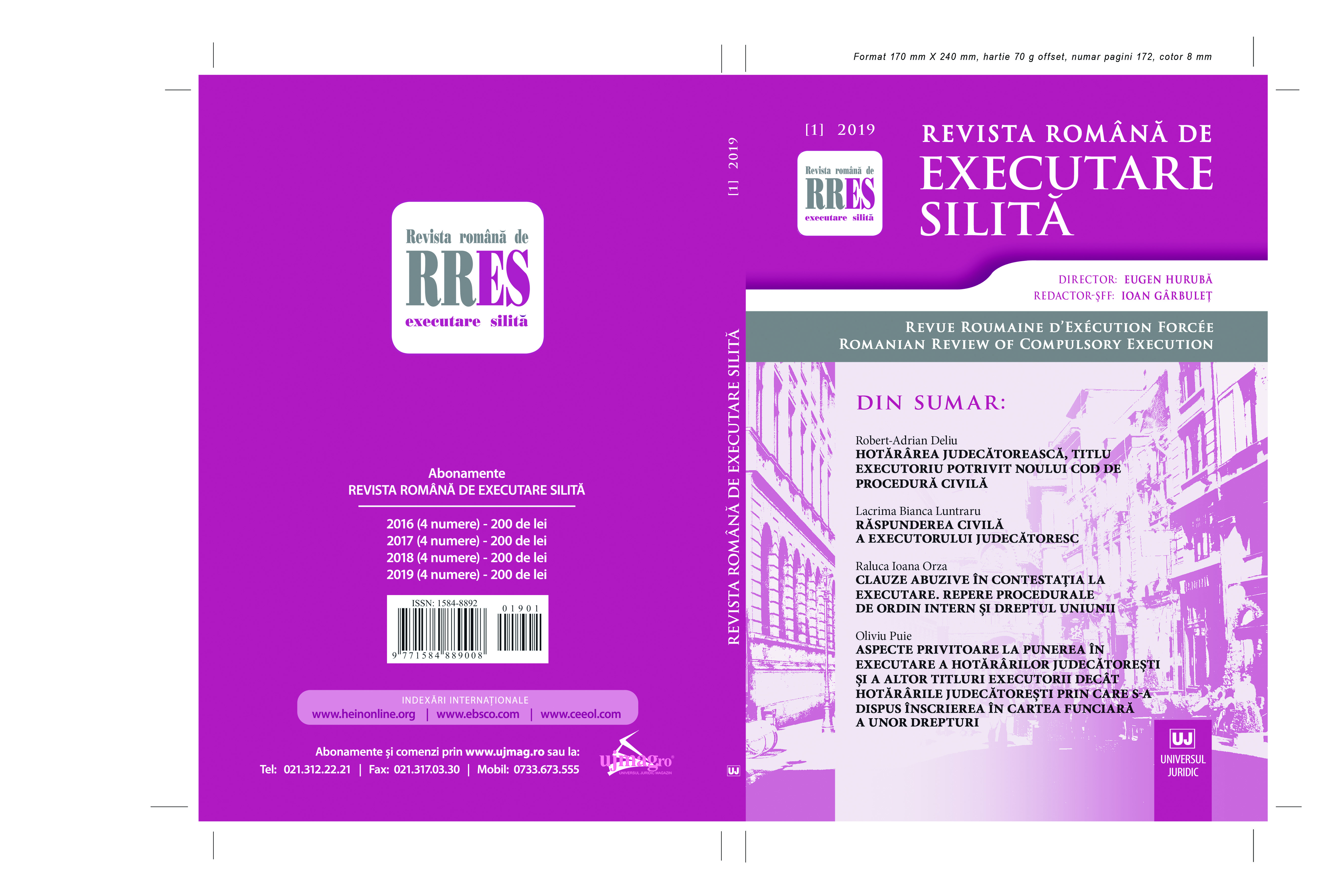 Objection to enforcement. Payment in instalments of the amounts accounting for the equivalent value of 20 monthly meal vouchers. Legal nature of these rights –
salary rights or social protection rights. Conflict between the rules of European law Cover Image