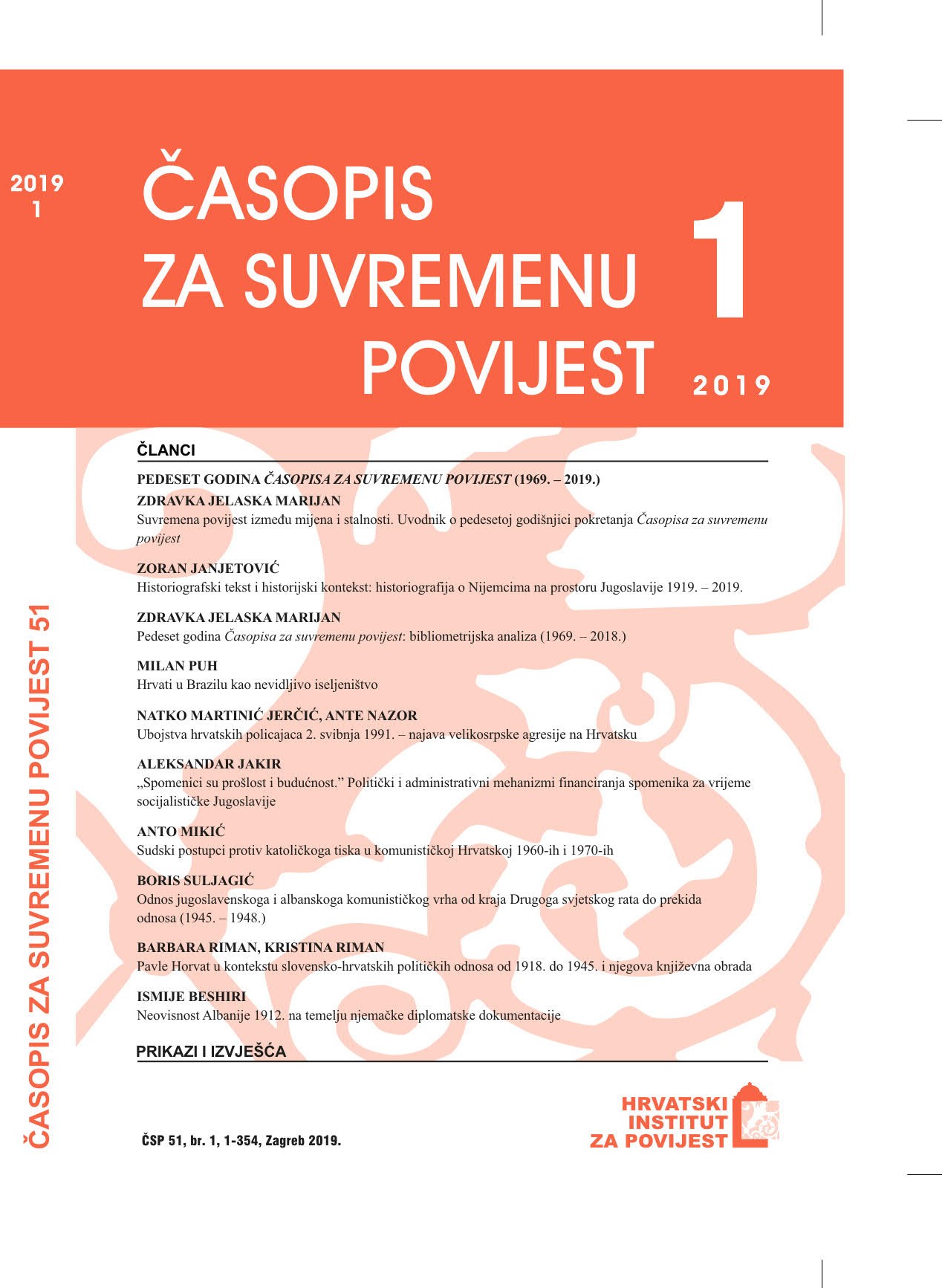The Murders of Croatian Policemen on 2 May 1991 – Heralding the Greater Serbian Aggression on Croatia Cover Image