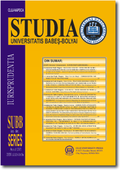 SUCCESSION RIGHTS OF SURVIVING SPOUSE IN THE VALLACHIA AND MOLDAVIA IN THE XVIIITH - XIXTH CENTURY Cover Image