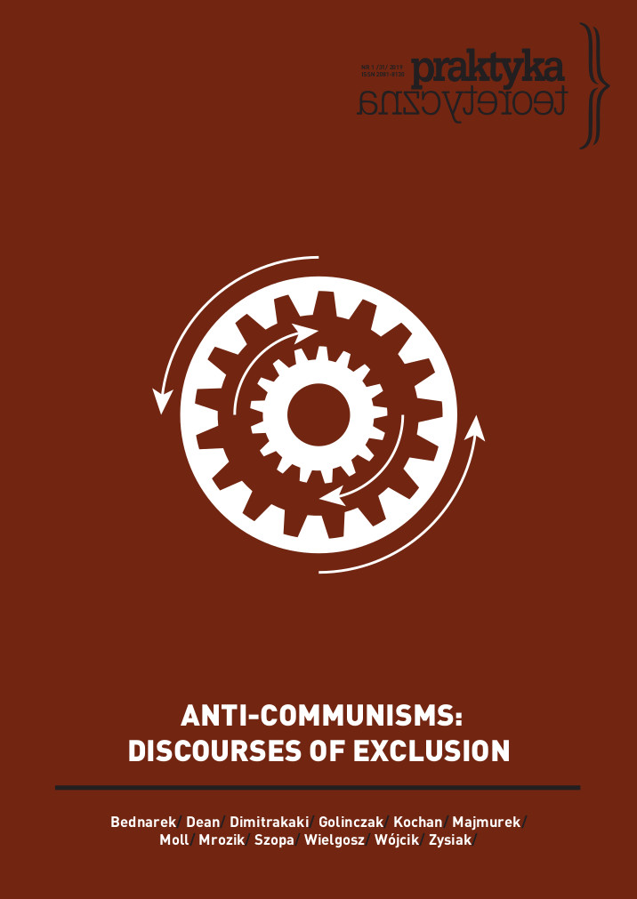 ANTI-COMMUNISMS: DISCOURSES OF EXCLUSION Cover Image