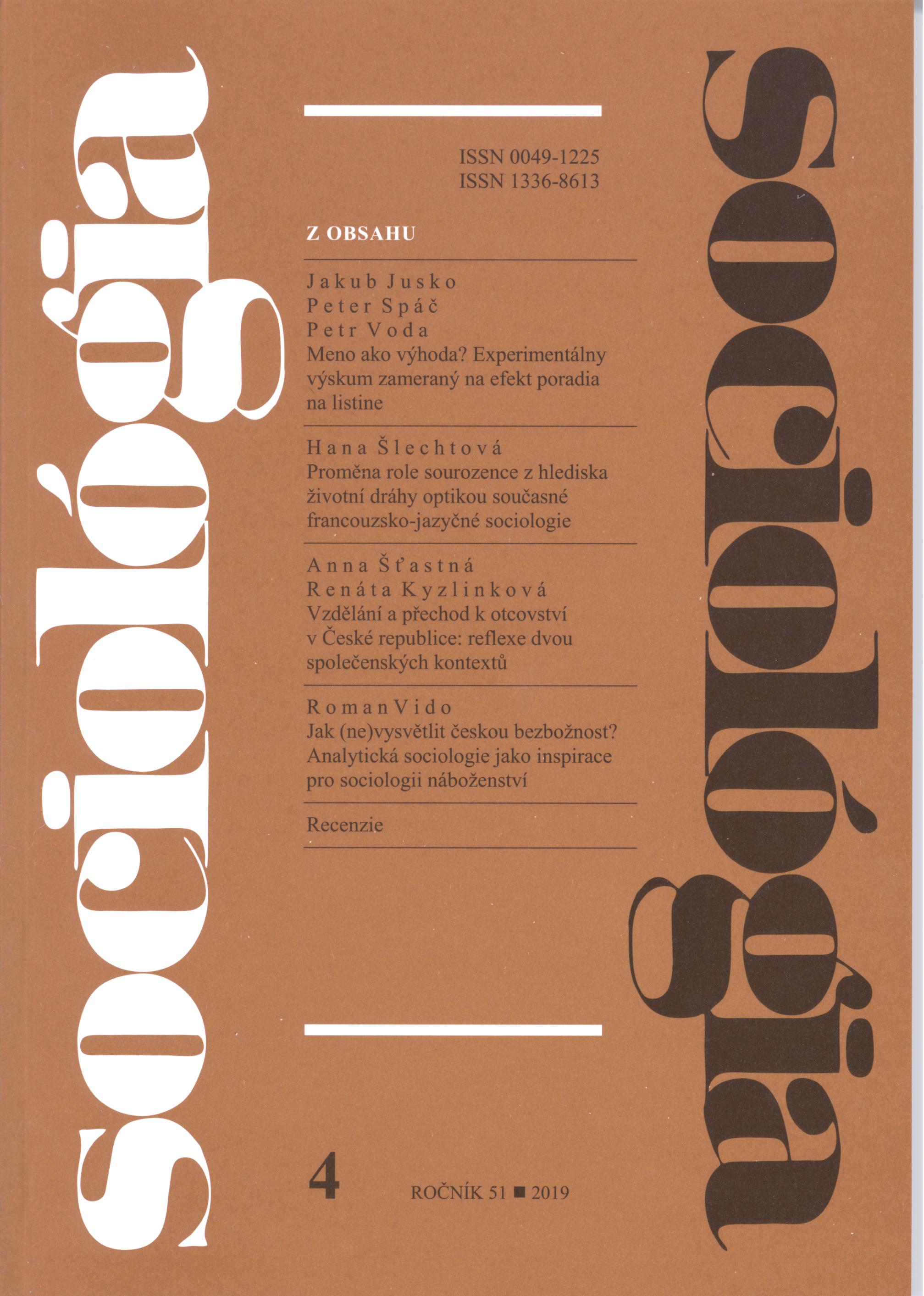 Variation of the Sibling’s Social Role from the Life Course Perspective through the Lens of Contemporary French-Language Sociology Cover Image