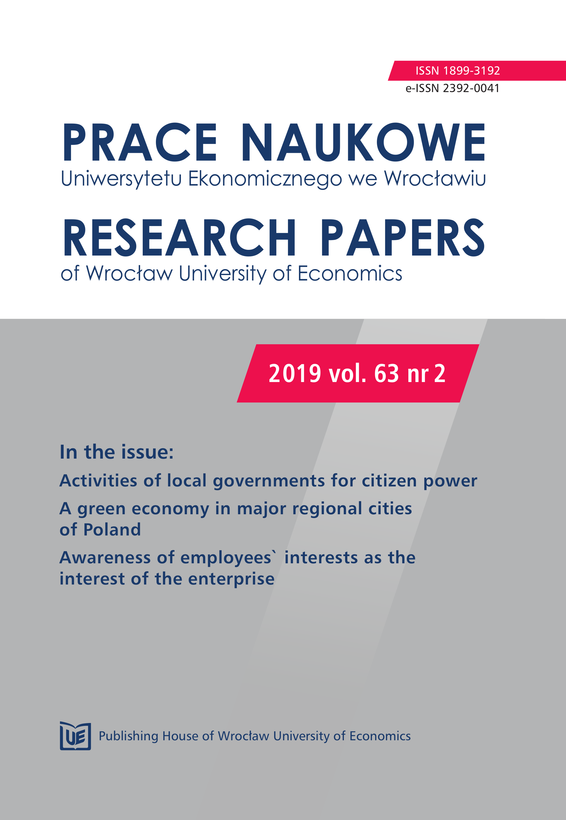 A green economy in major regional cities of Poland – the status of its implementation and transformations in the public sector Cover Image
