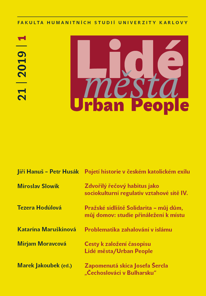 The Roads Leading to the Establishment of the Lidé města/ Urban People Journal. Personal Memories Commemorating the 20th Anniversary of the Journal Cover Image