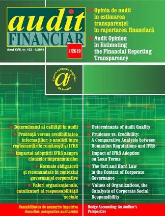 Folosirea opiniei de audit in estimarea nivelului de transparenta in raportarea financiara