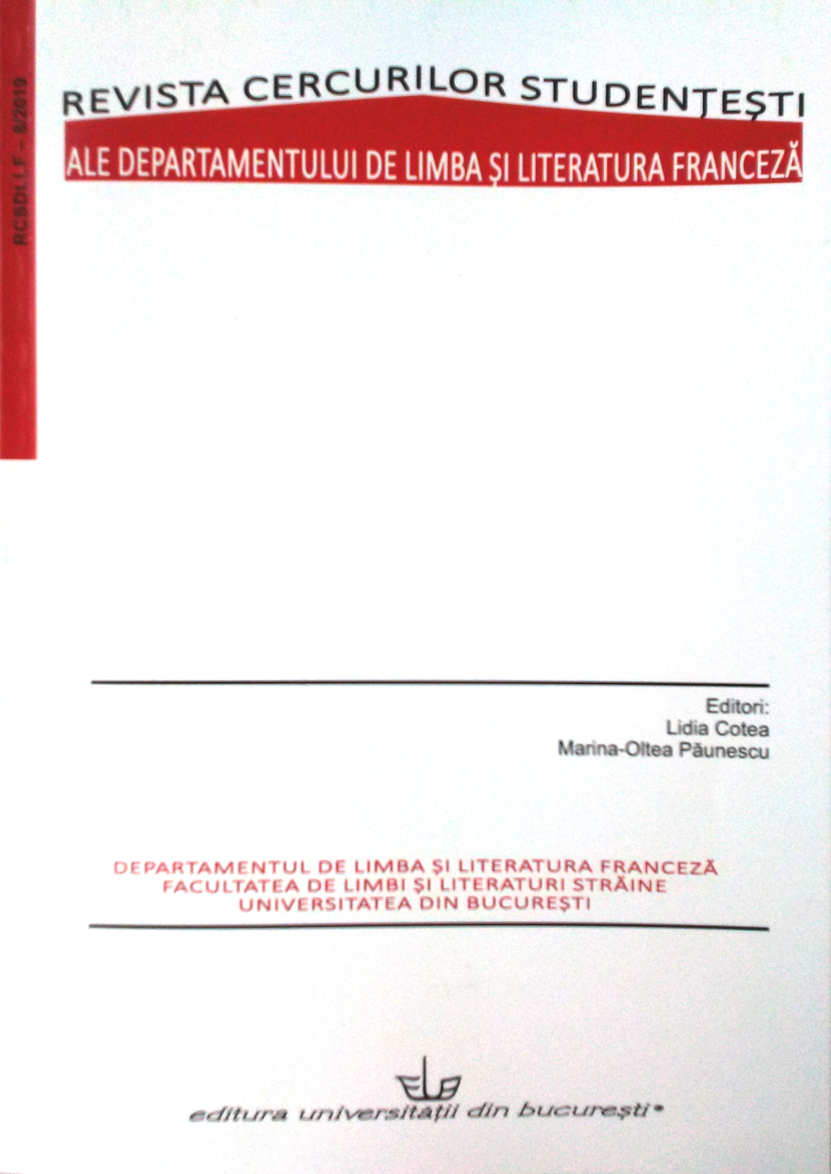 The Poetics of forgetfulness and memory. "Le Ghetto intérieur" by Santiago H. Amigorena under scrutiny in Bucharest debate. Proceedings of the Goncourt Jury – the Romanian choice, 2019 Cover Image