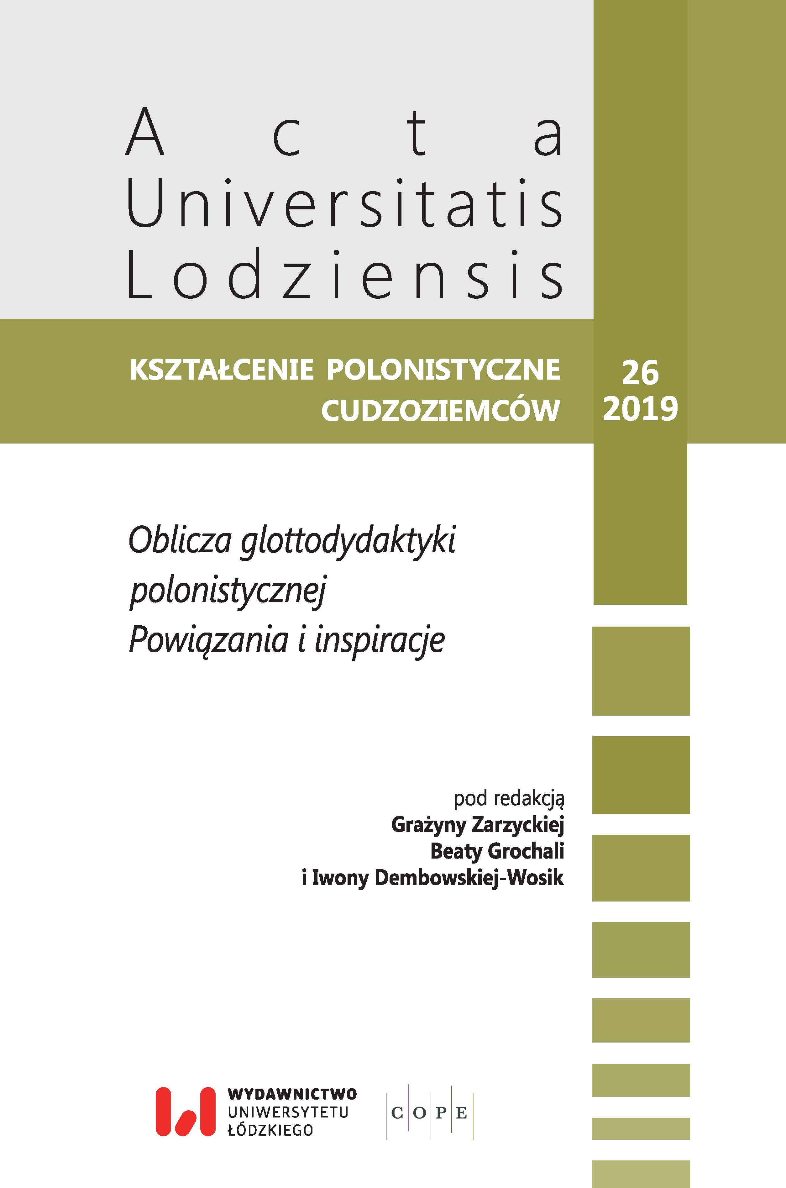 Teaching Polish as a foreign language within the history of the Polish language Cover Image