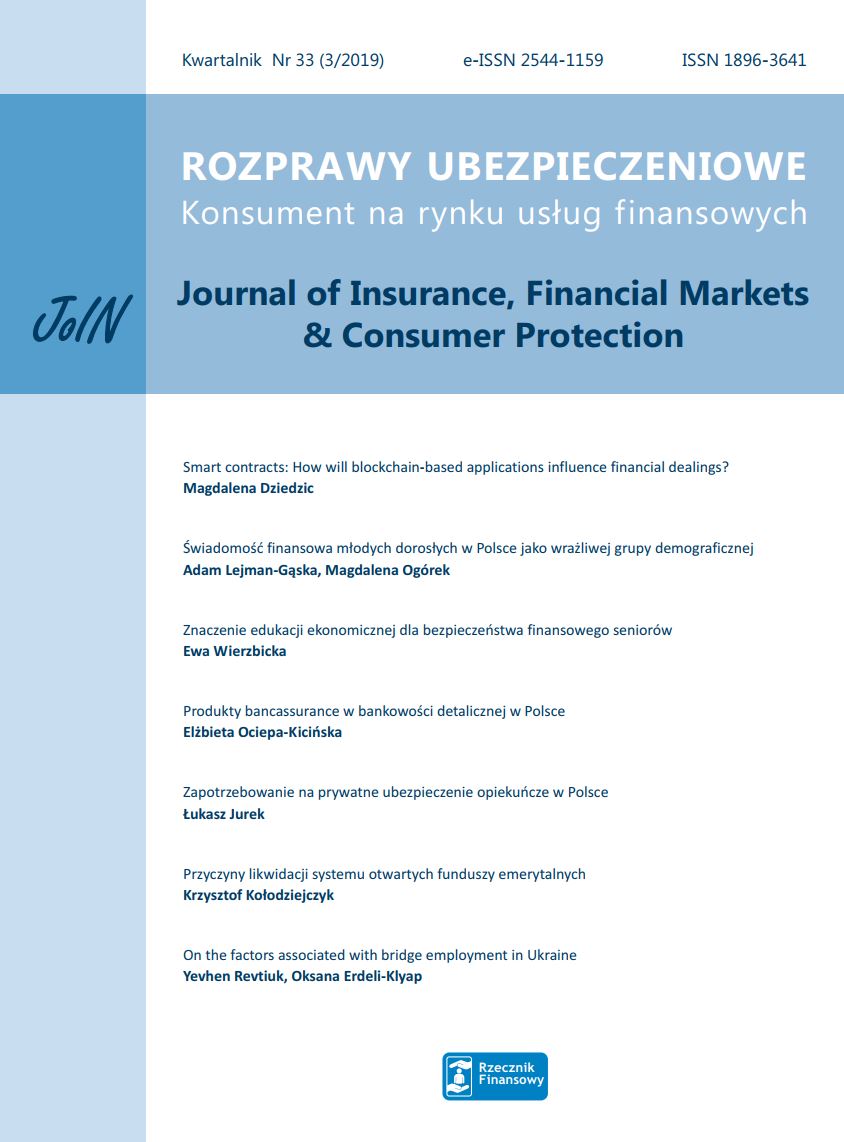 Produkty bancassurance w bankowości detalicznej w Polsce