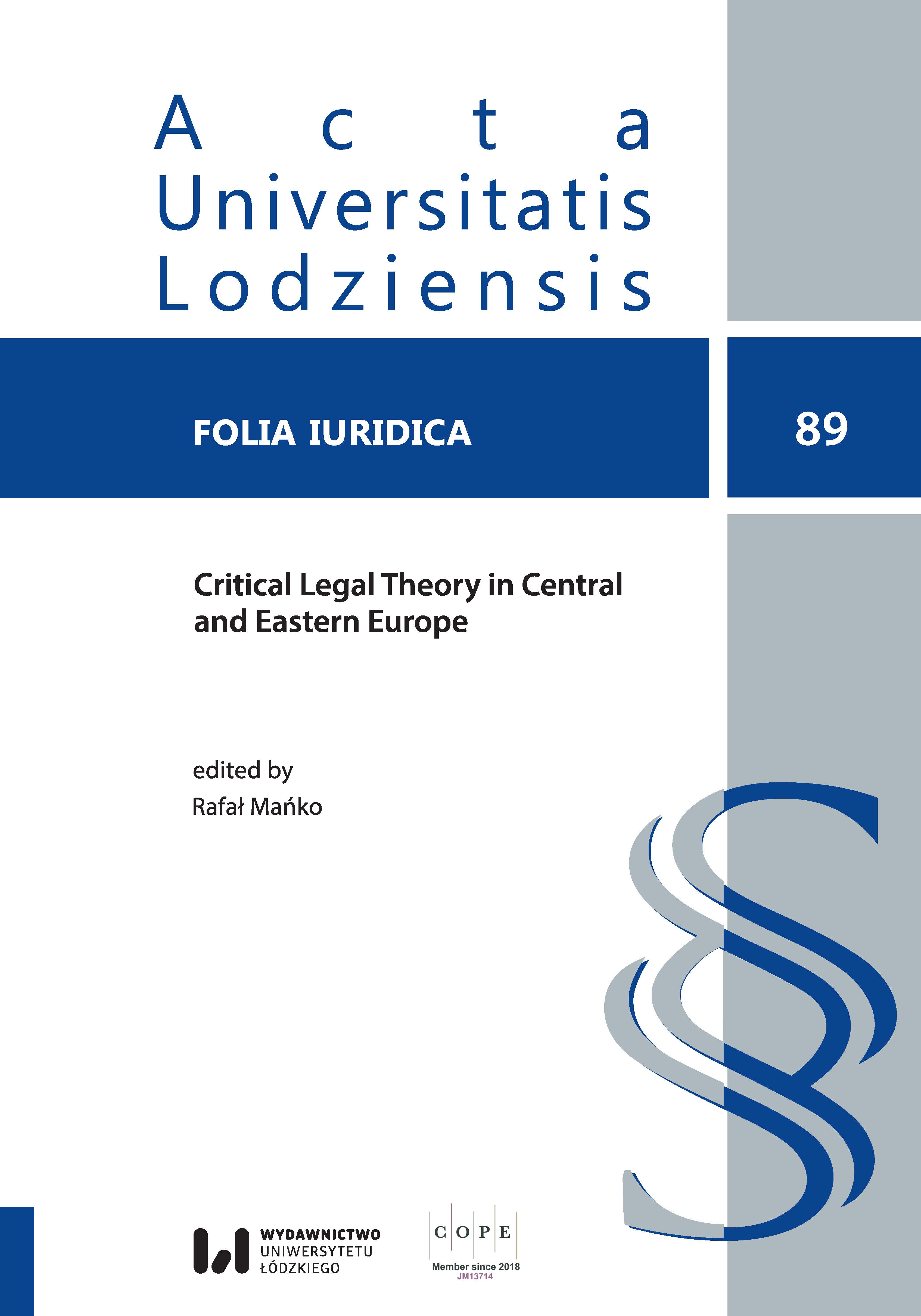 Delimiting Central Europe as a Juridical Space: A Preliminary Exercise in Critical Legal Geography Cover Image