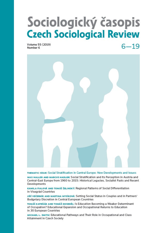 Setting Social Status in Couples and in Partners’ Budgetary Discretion in Central European Countries Cover Image