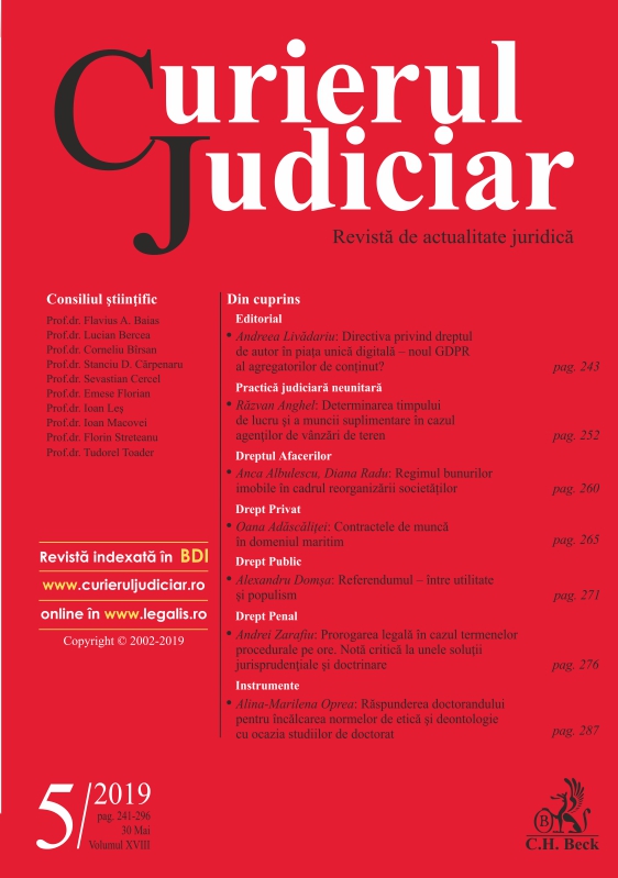 Sinteze de jurisprudenţă – Curtea Constituţională a României – Februarie 2019