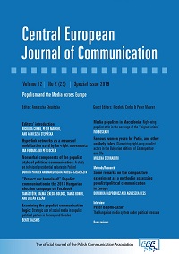 Nonverbal components of the populist style of political communication: A study on televised presidential debates in Poland Cover Image