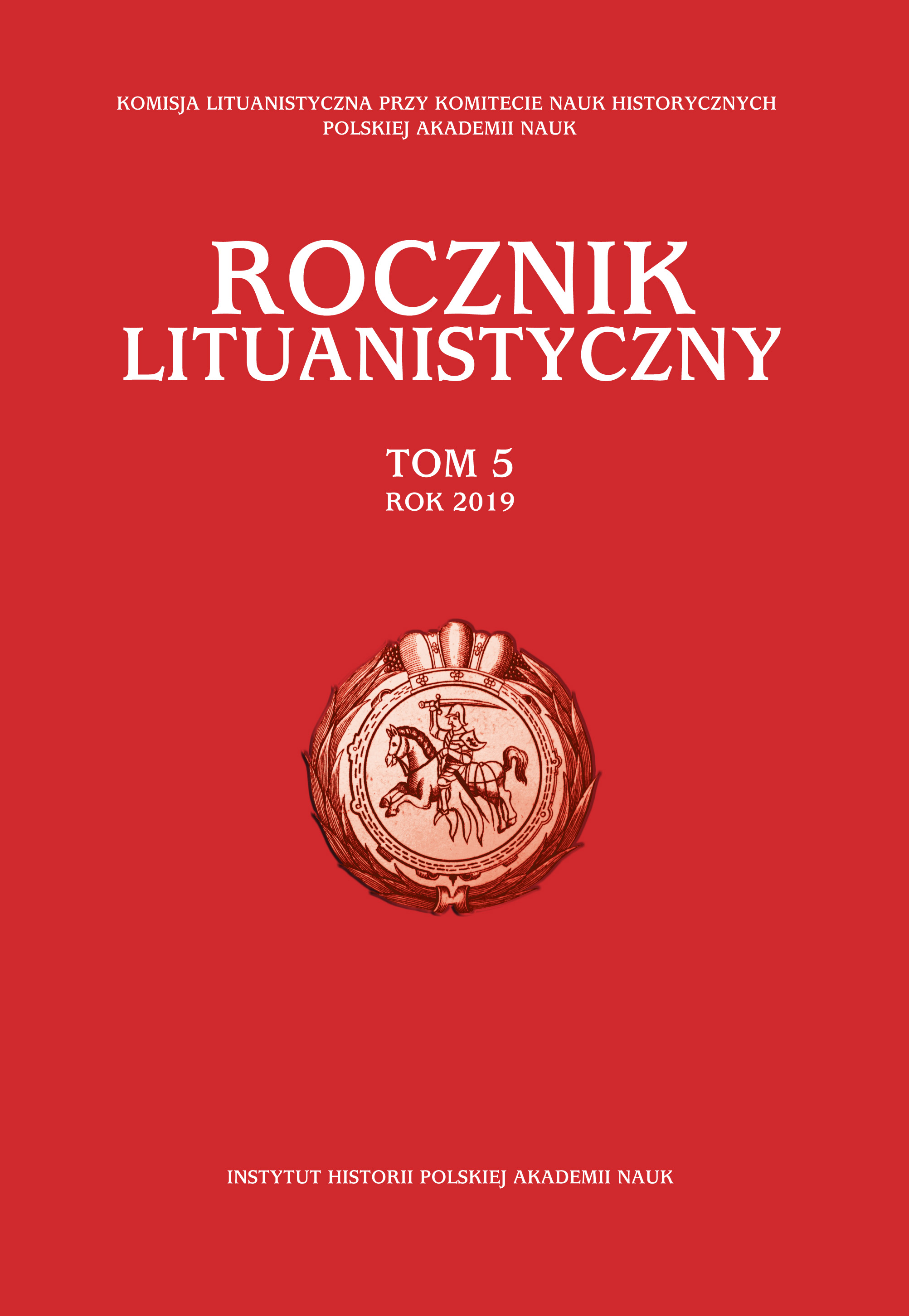 Lithuanian Yearbook Award for 2018 and 2019 Cover Image
