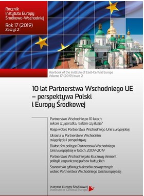 Belarus in the Policy of the Eastern Partnership of the European Union 2009–2019 Cover Image