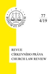 IV Canon Law Symposium, Vranov u Brna, September 2019 Cover Image
