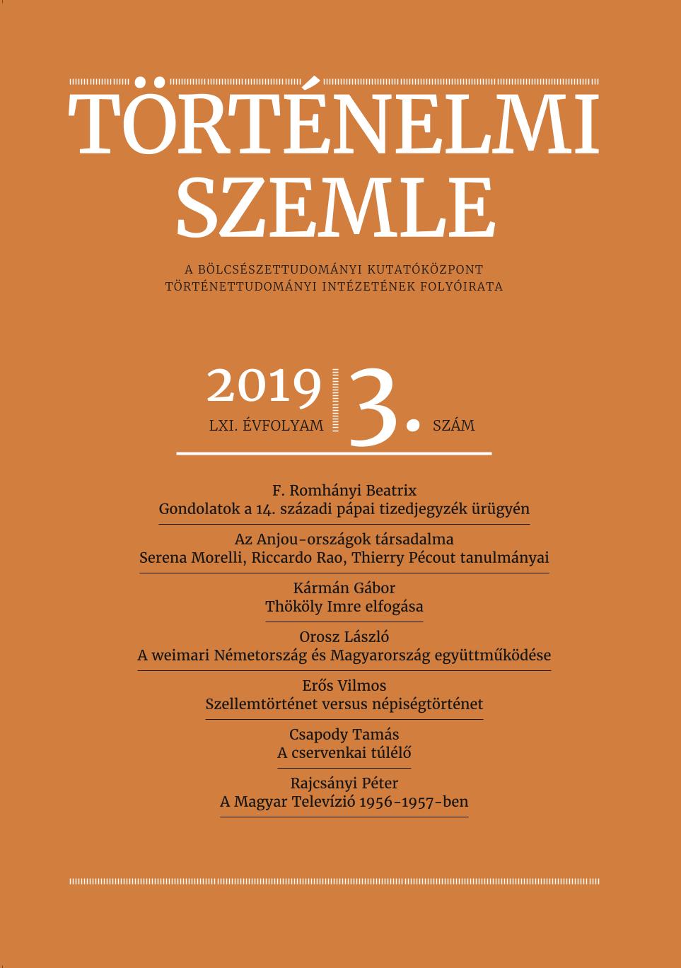 Szellemtörténet versus népiségtörténet. Szekfű Gyula és Szabó István különböző értelmezései a nemzetiségek magyarországi történetéről az 1940-es évek első felében