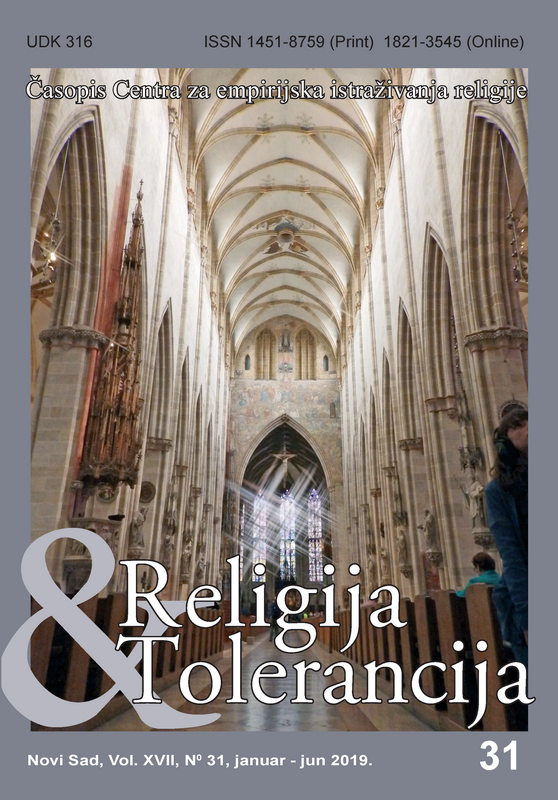 SIGNIFICANCE AND PROBLEMS OF RELIGIOUS EDUCATION IN THE REPUBLIC OF SERBIA FROM THE PERSPECTIVE OF POLITICOLOGY OF RELIGION Cover Image