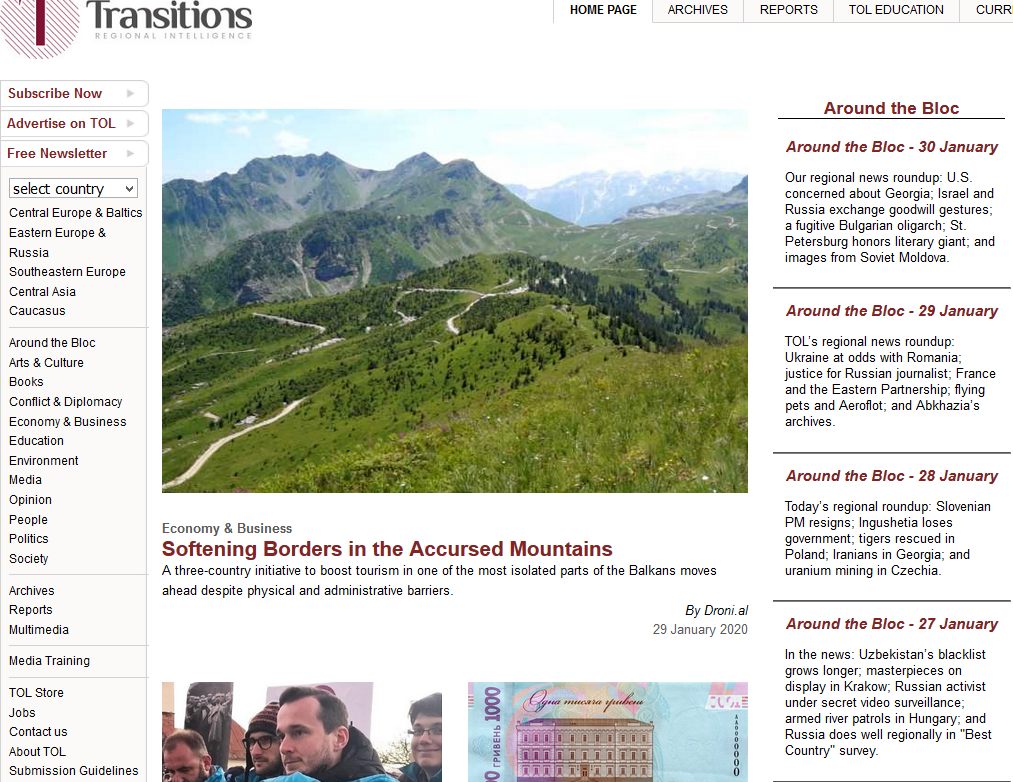 Transitions Online_Around the Bloc-30 January Cover Image