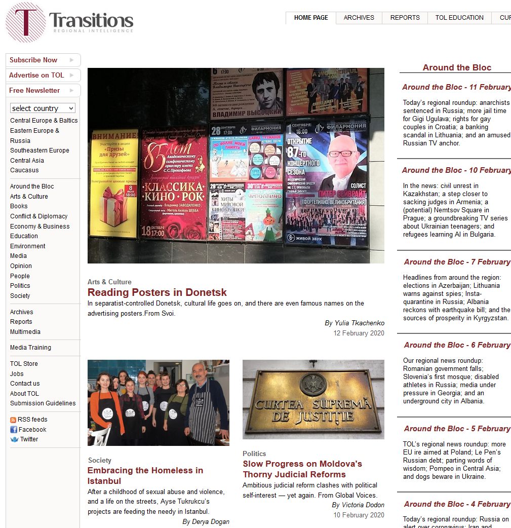 Transitions Online_Around the Bloc-14 February Cover Image
