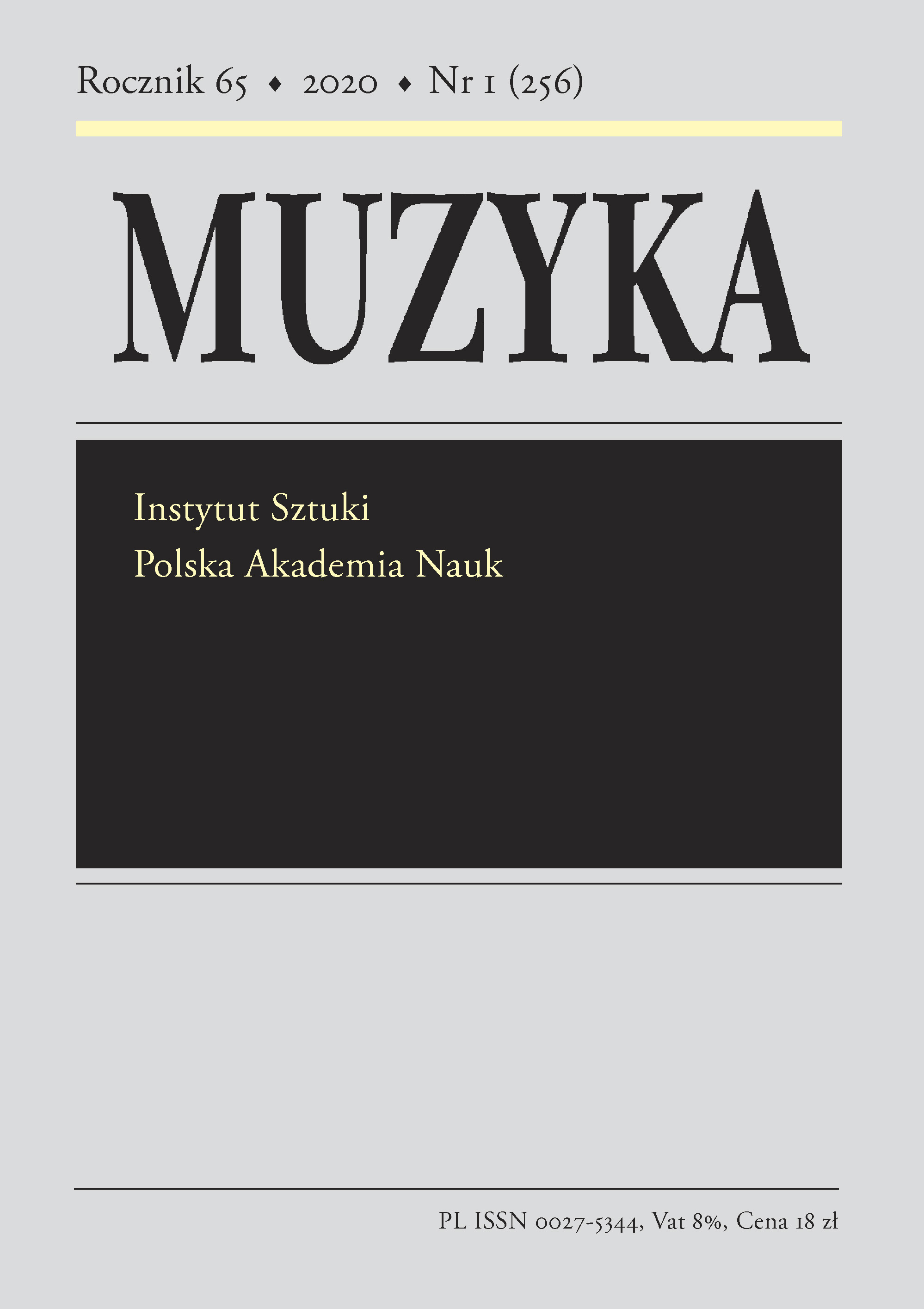 Music in historical Żywiec. The unique significance of Andrzej Komoniecki’s 'Chronography' Cover Image