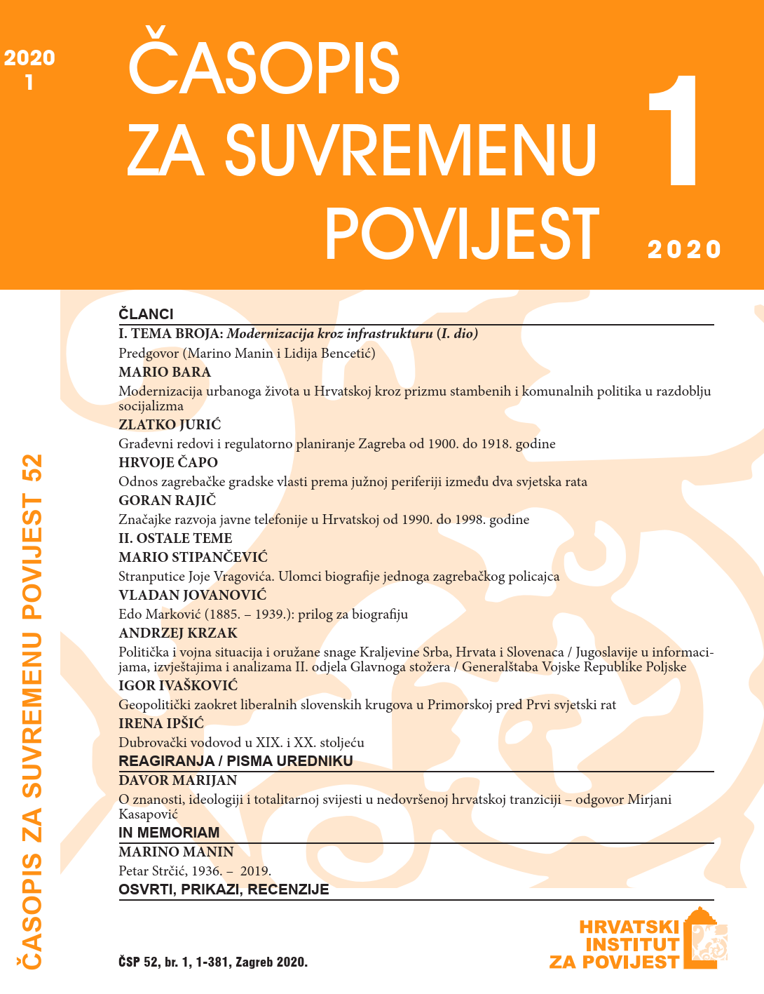 Modernization Processes in Croatia’s Urban Living through the Prism of Housing and Communal Policies during the Era of Socialism Cover Image