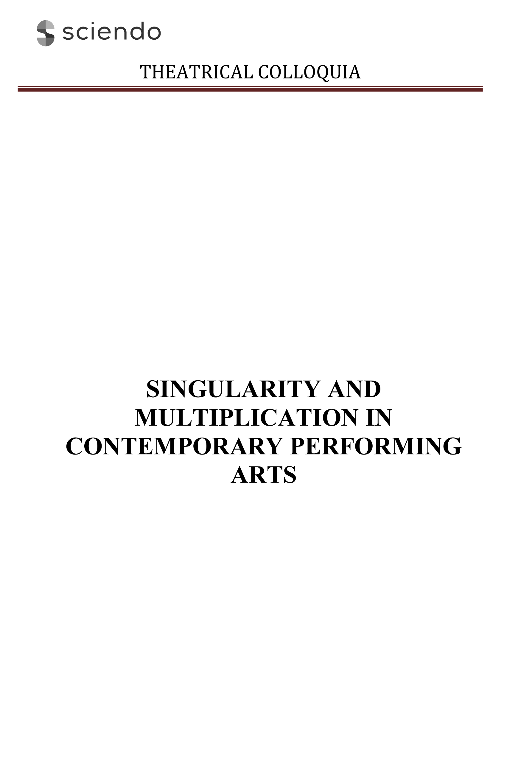 Singularity and Multiplication In The Translation of The Dramatic Text Cover Image