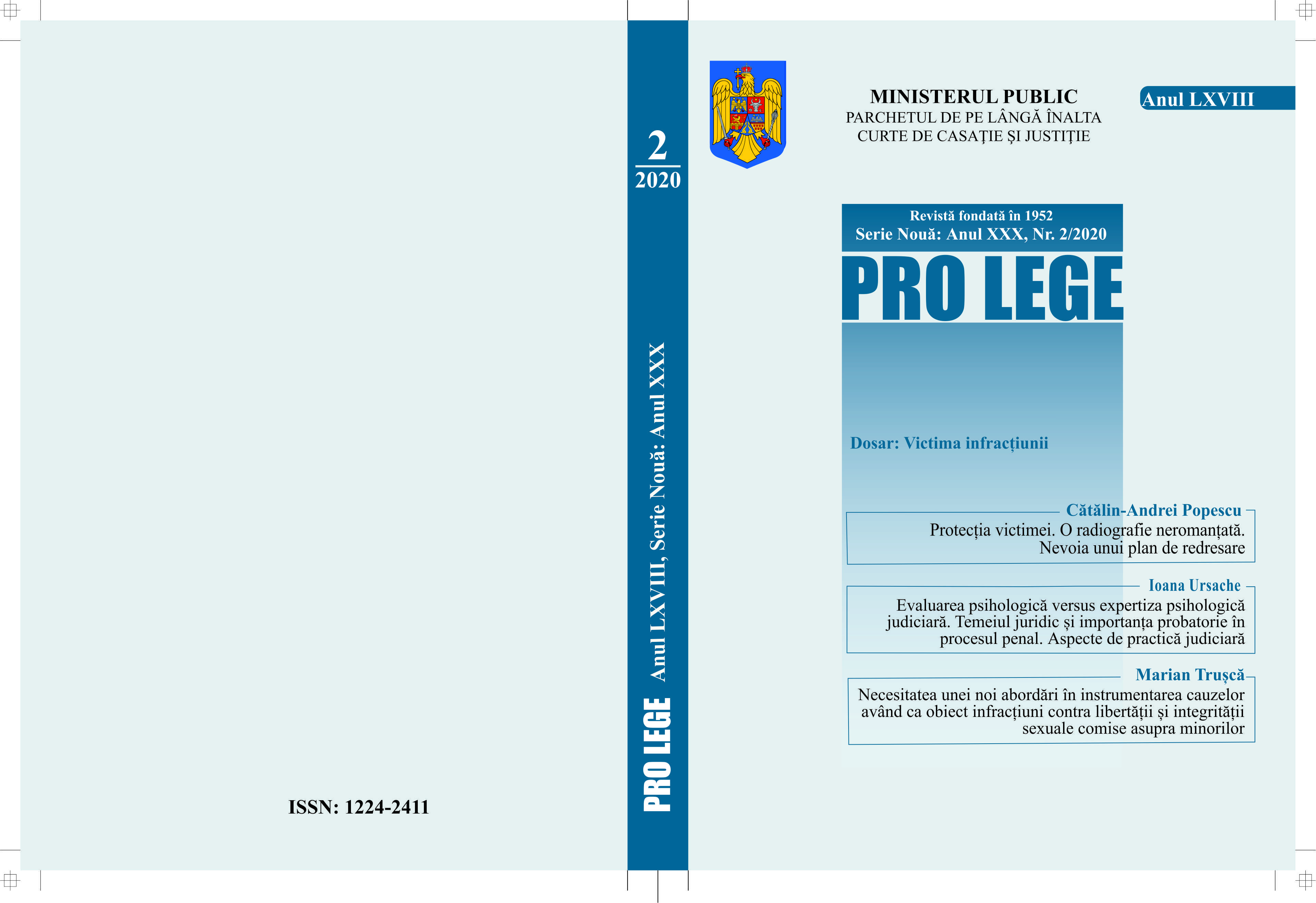 Decision of the Constitutional Court of Romania no. 633 of October 12, 2018 regarding the objection of unconstitutionality of the provisions of the law for amending and supplementing the Law no. 135/2010 on the Code of Criminal Procedure Cover Image