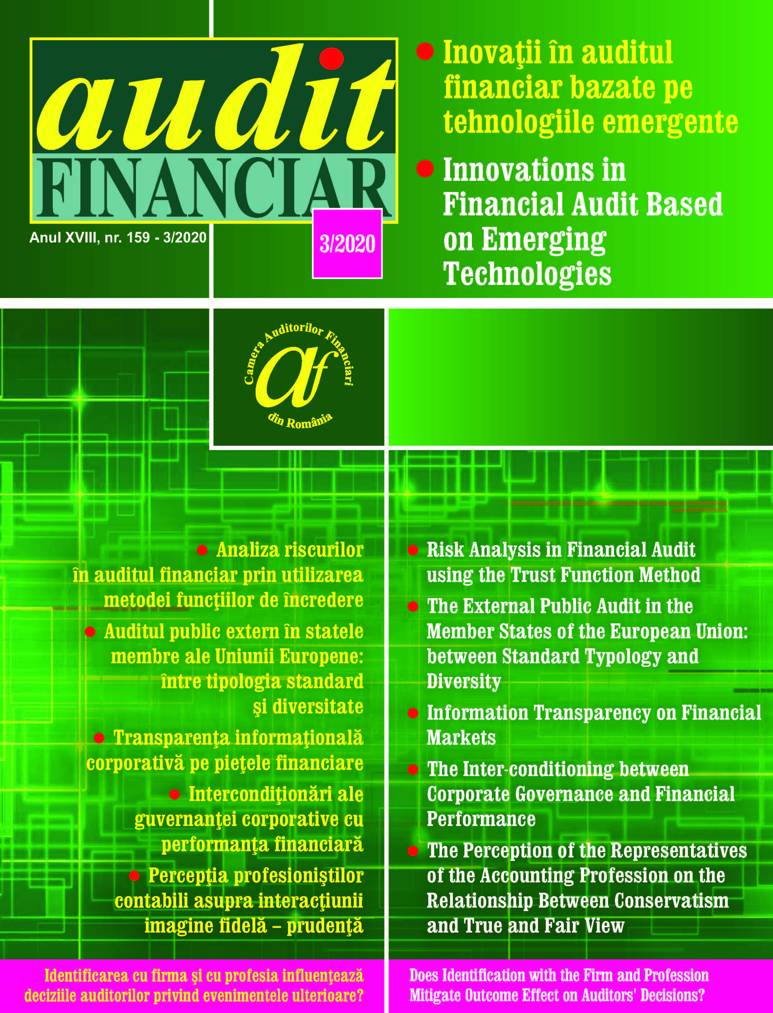 Risk Analysis in Financial Audit using the Trust Function Method Cover Image