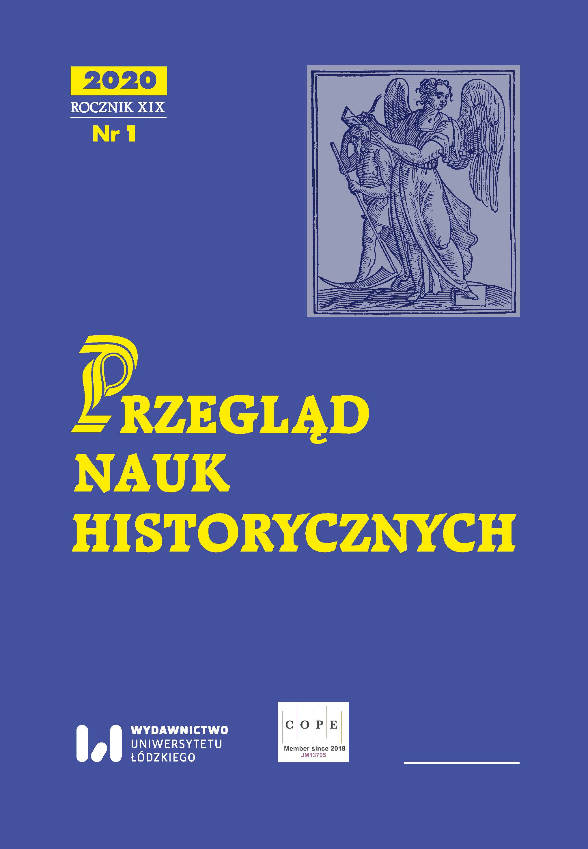 A report on national scientific conference titled "Paweł Jasienica. W studziesięciolecie urodzin", Łódź, 7–8 November 2019 Cover Image