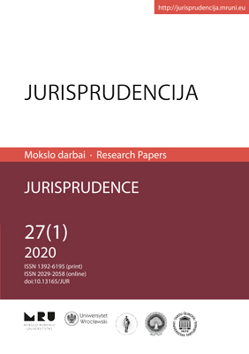VIOLATION OF PUBLIC ORDER AS A GROUND FOR NON-RECOGNITION OF FOREIGN COURT JUDGMENTS IN LITHUANIAN CASE LAW Cover Image