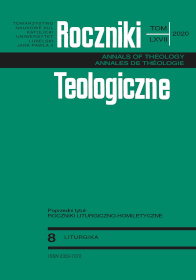 Report on the Scientific and Didactic Activity of the Liturgy and Homiletics Section at KUL in the Academic Year 2019/2020 Cover Image