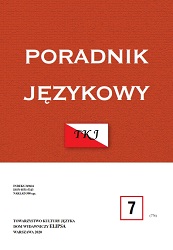 Notes on the Models of Deriving Modern Polish Adjectival Nouns Cover Image