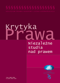 New Psychoactive Substance as an Element of a Prohibited Act in the Context of the Constitutional Principle of the Exclusivity of a Law – Some General Constitutional Comments Cover Image