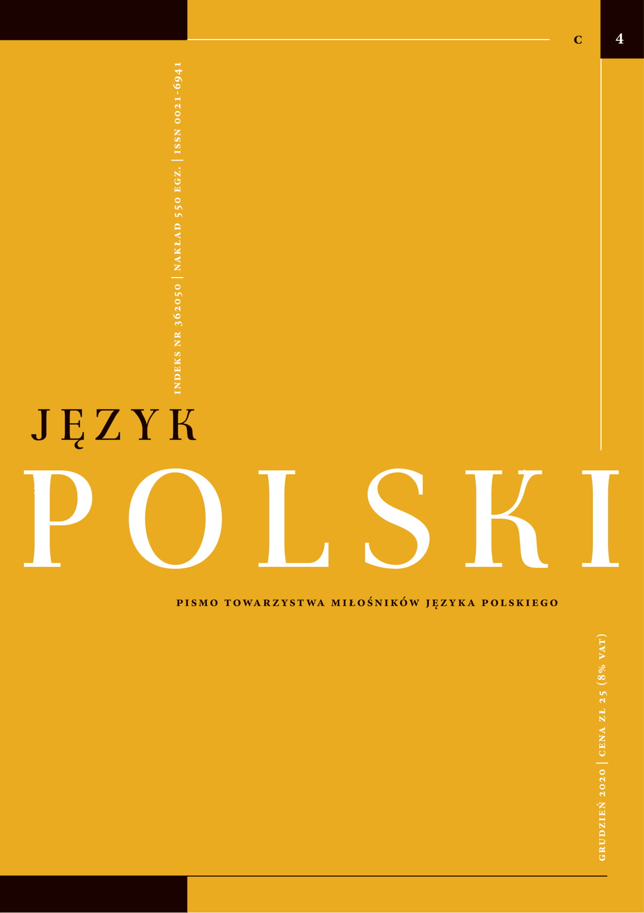 A hundred annual volumes of "Język Polski" Cover Image