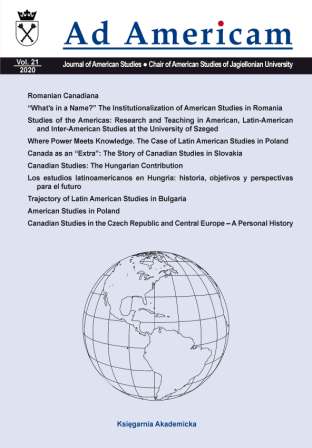 Canadian Studies in the Czech Republic and Central Europe – A Personal History Cover Image