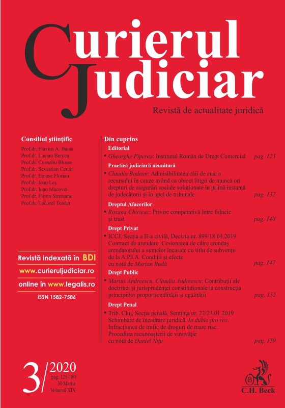 Sinteze de jurisprudenţă – Curtea Constituţională a României – Decembrie 2019
