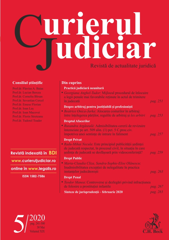 Non-unitary judicial practice. The procedural means of replacing the more lenient criminal law from the indictment Cover Image