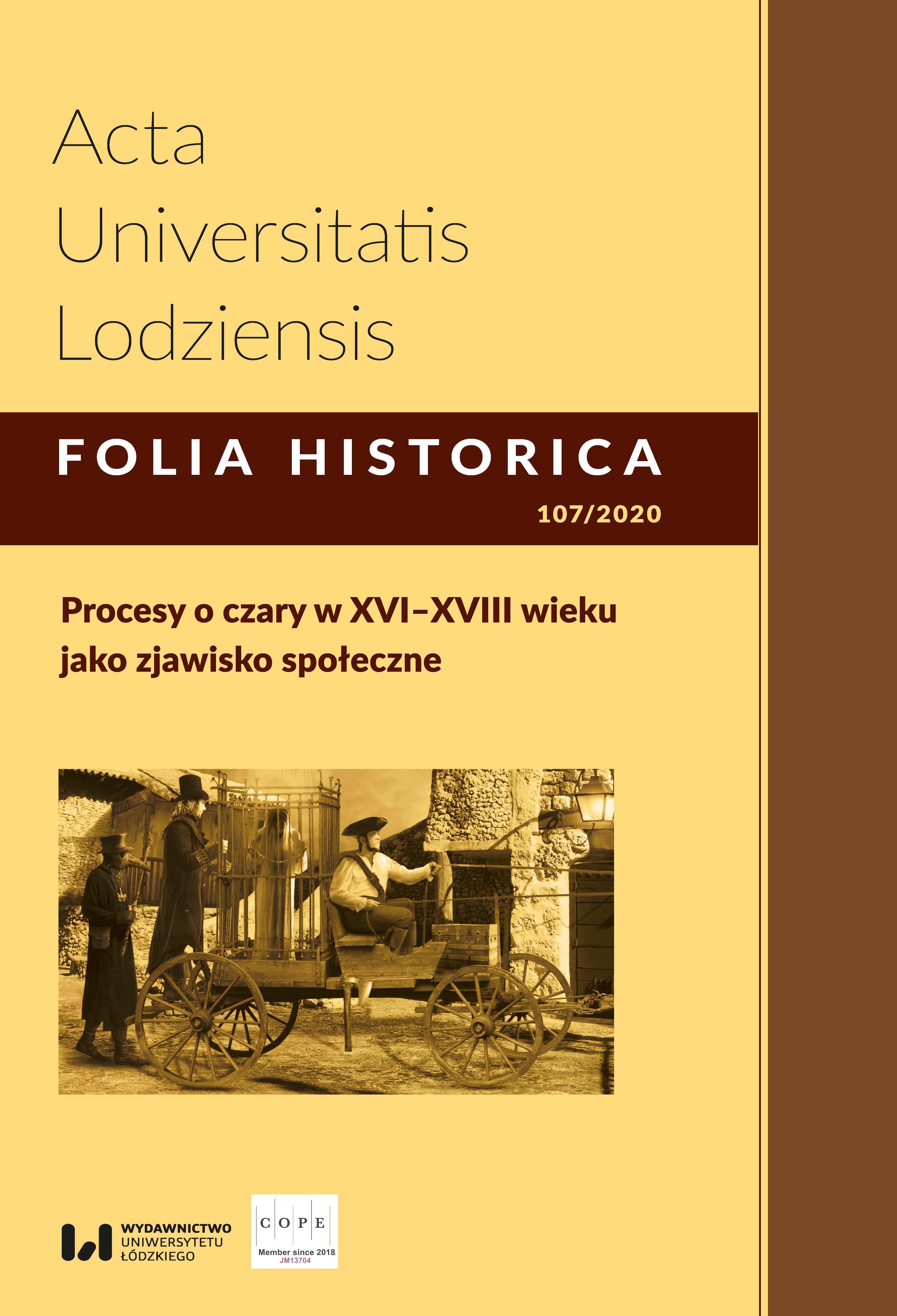 The image of the witch-woman in the recent Polish historiography of the witch trials during the early modern period Cover Image