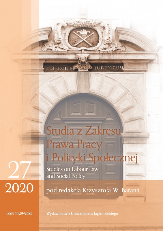 Protection of the Interest of Workers in Court Proceedings after the Amendment to the Polish Code of Civil Procedure of 4 July 2019 Cover Image