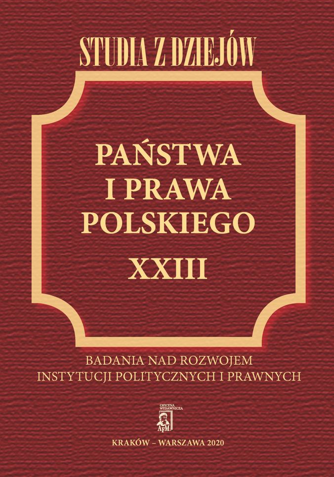 „Declaratio sententiae” in the judgements of The Supreme Court of Magdeburg Law at the castle of Kraków Cover Image
