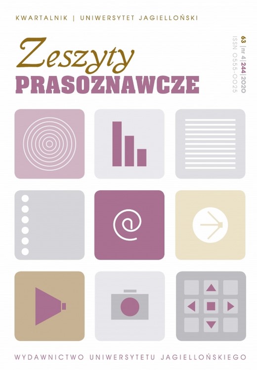 The Press Knowledge Society (Towarzystwo Wiedzy Prasowej) as a Step on the Road to the Development of Polish Media Studies Cover Image