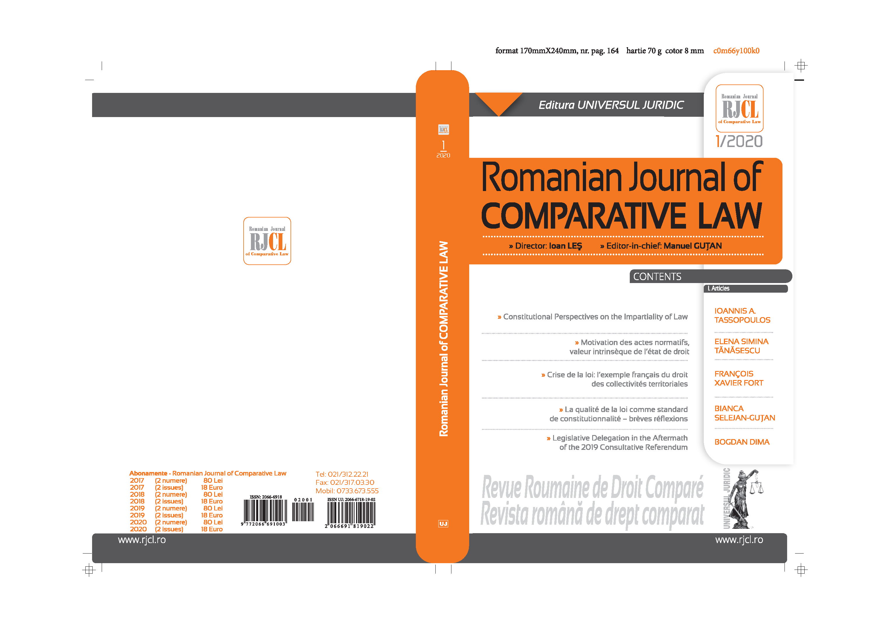 Constitutional Perspectives on the Impartiality of Law Cover Image