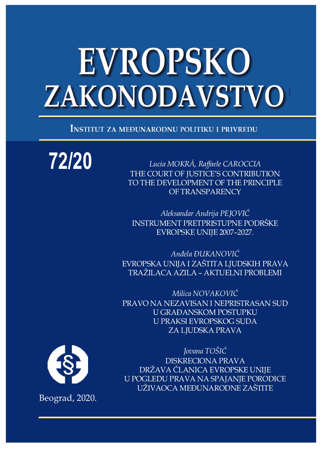 The instrument of pre-accession assistance (IPA) of the European Union 2007-2027 Cover Image